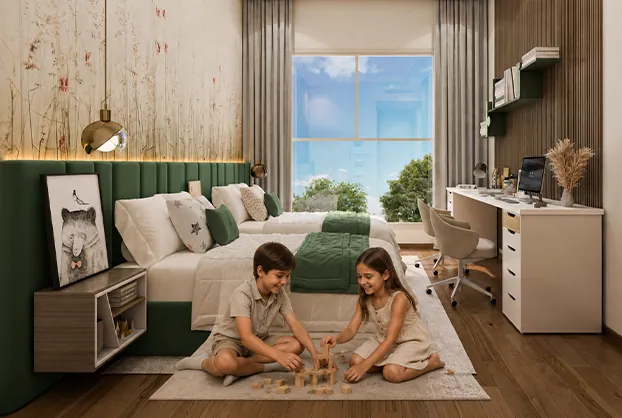 Chambre d'enfants d'un appartement Zoya à l'éco-cité Zenata