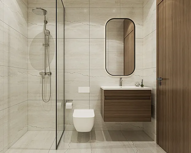 Salle de bain moderne d'un appartement Zoya à Zenata