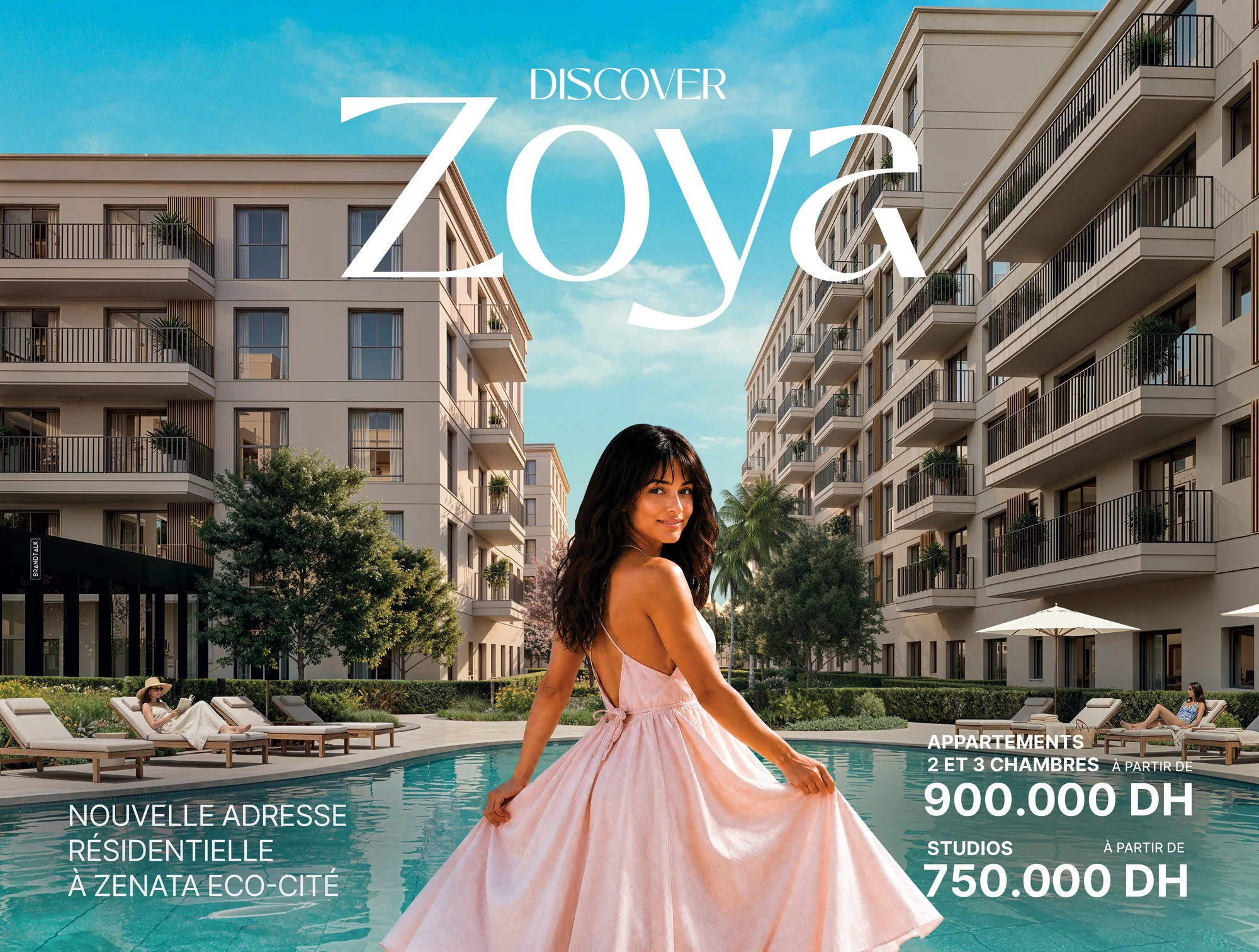 Discover Zoya : appartements 2 et 3 chambres et studios à l'éco-cité Zenata